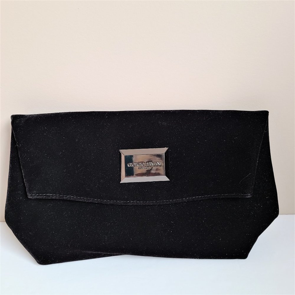 Giorgio Armani velvet perfumes bag clutch.
